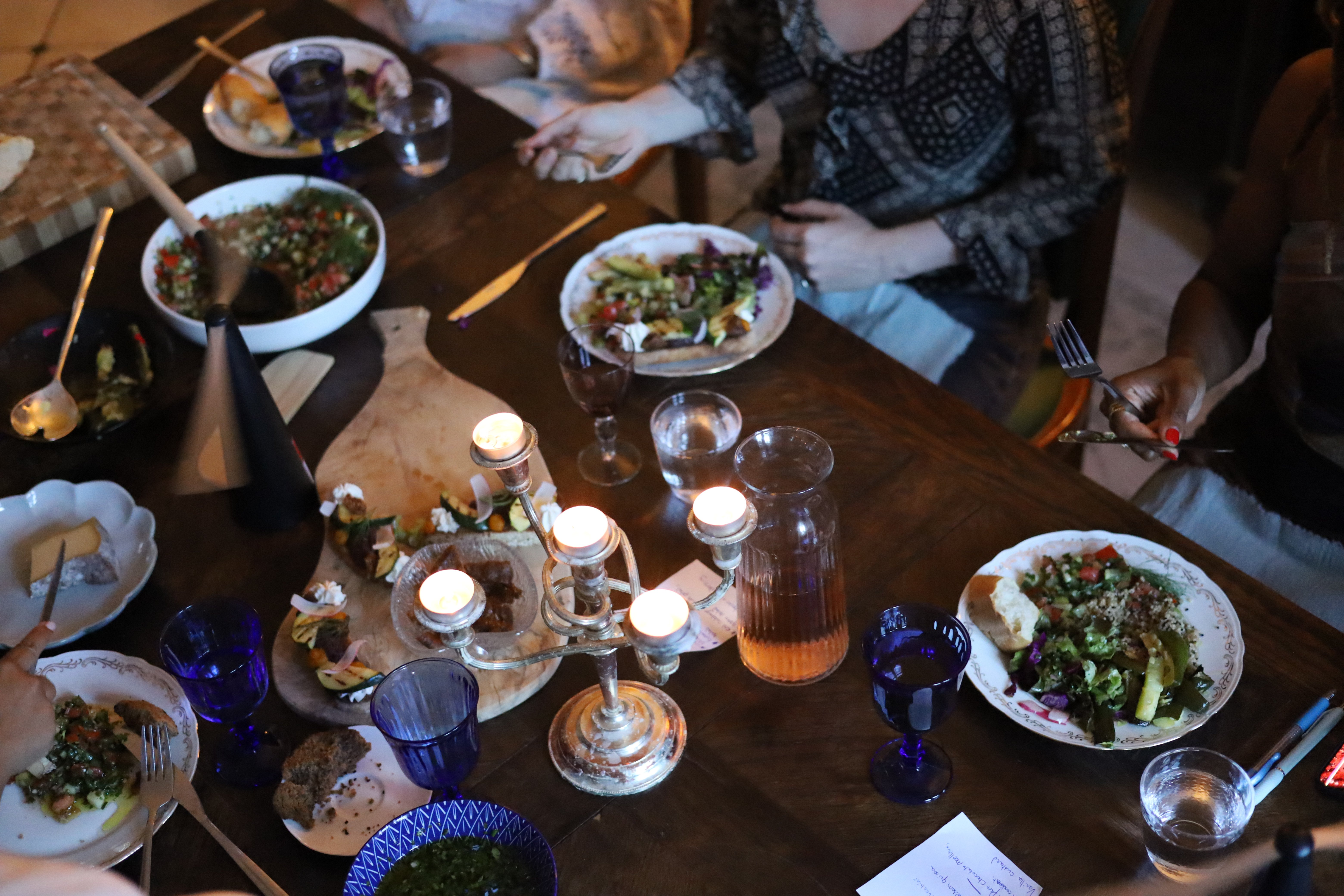 Dinner at the retreat