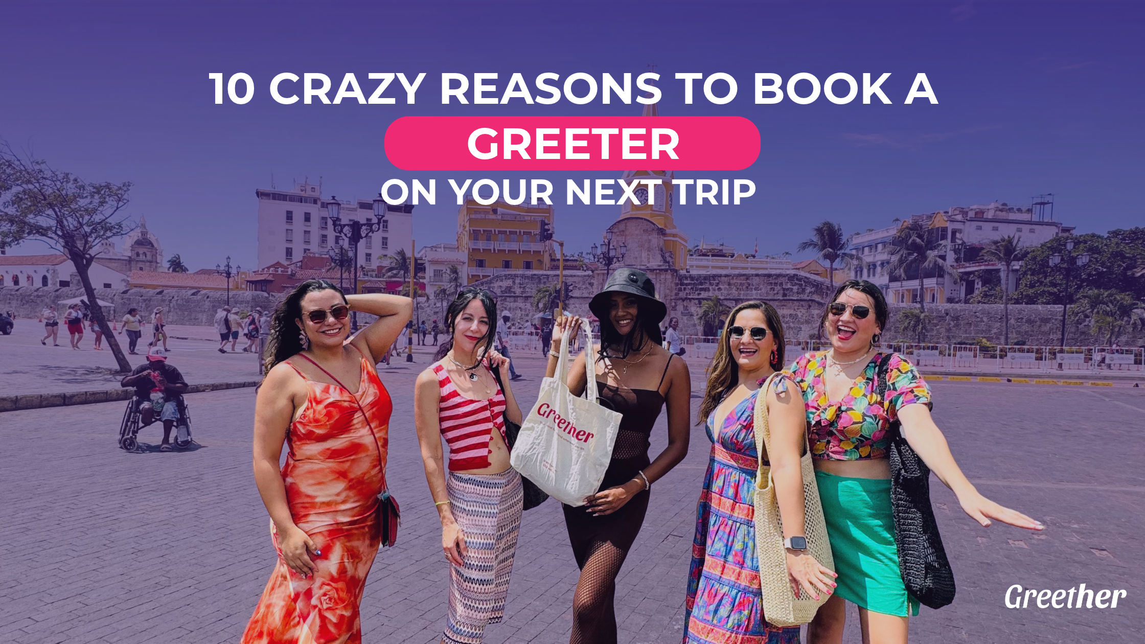 Women traveling in Cartagena with a female greeter guide