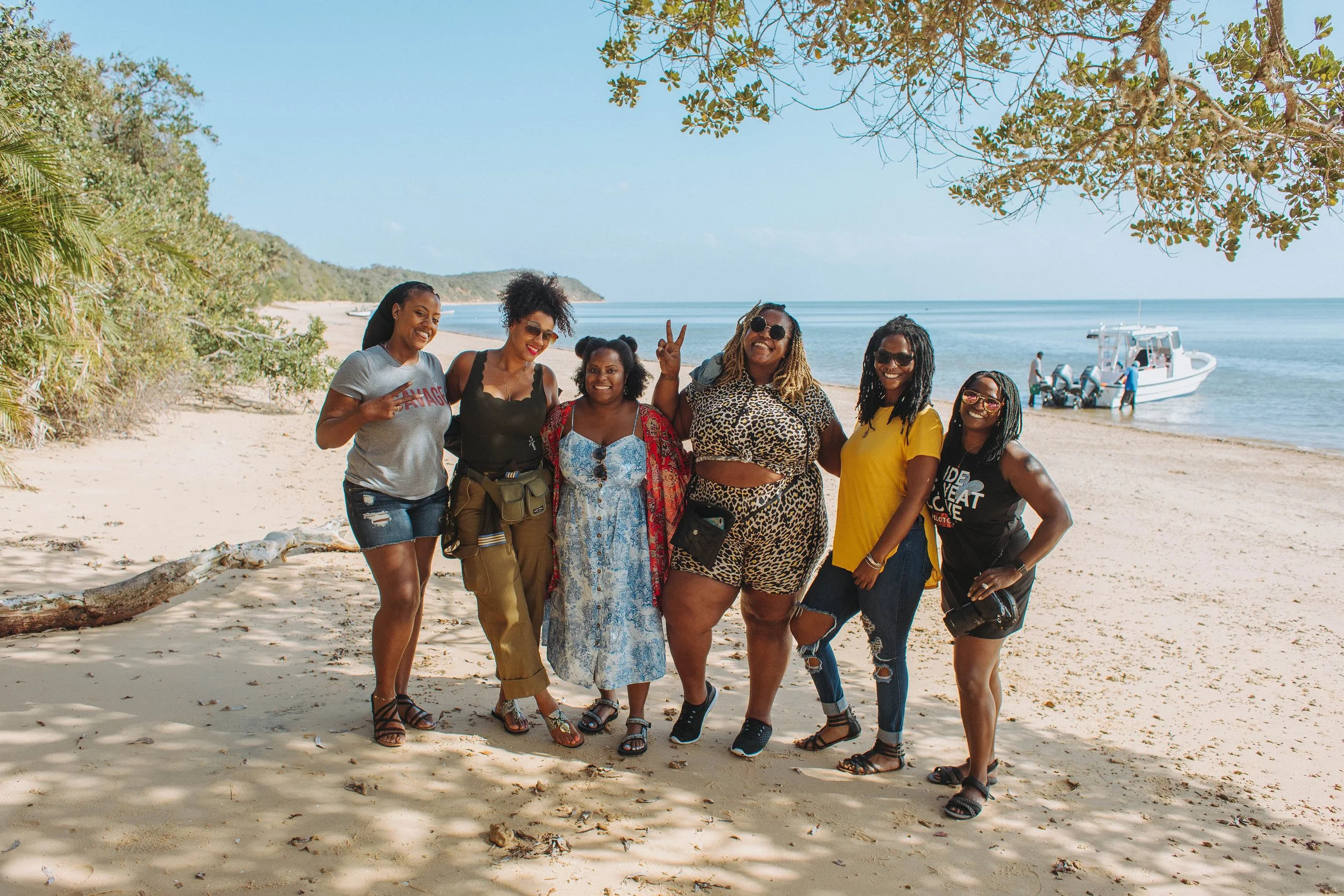 diverse female travelers