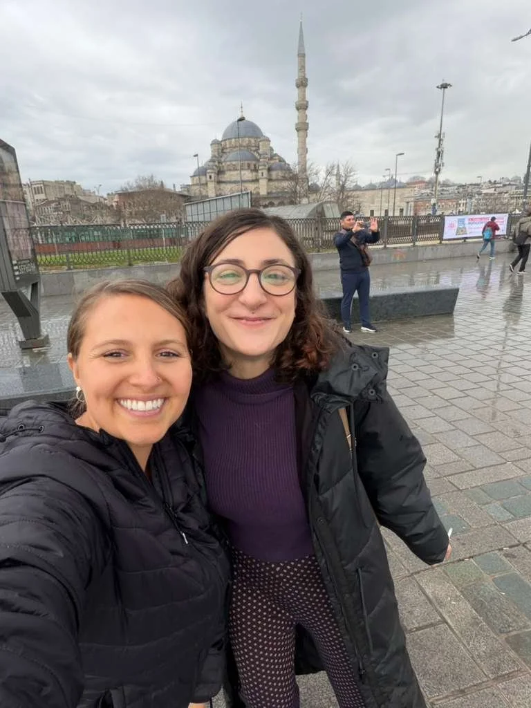 Solo female traveler and local female guide in Istanbul Turkey