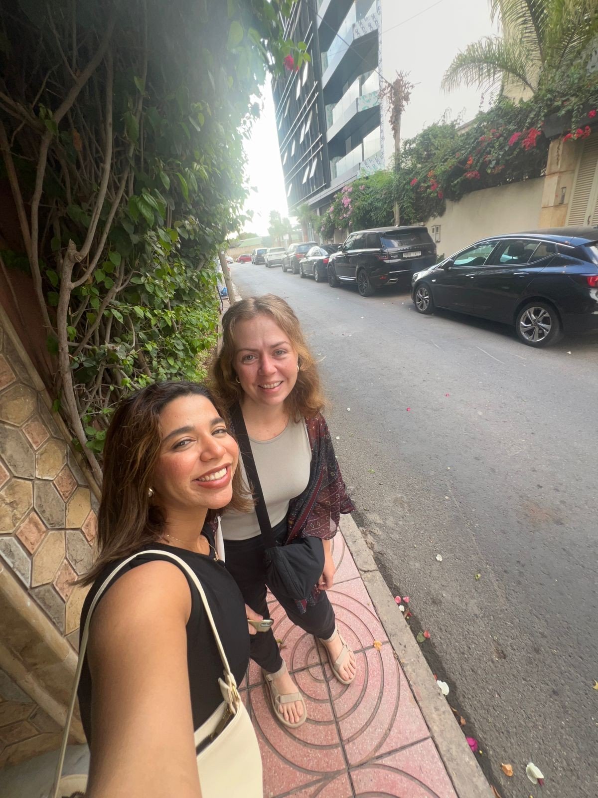 Travel writer Emma Truscott with her Greeter Zahya in Casablanca, Morocco